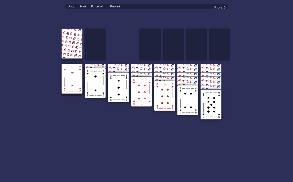 Capture d'écran du jeu de solitaire gratuit Omniscius