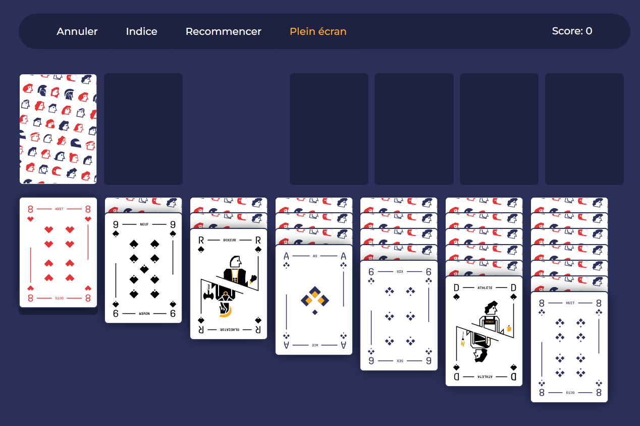 Capture d'écran du jeu de solitaire gratuit Omniscius